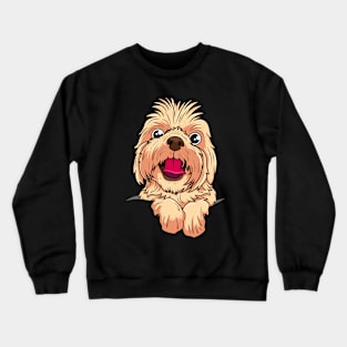 Cute Yorkshire Terrier Face Crewneck Sweatshirt